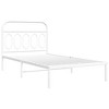vidaXL Metal Bed Frame without Mattress with Headboard White 39.4"x78.7" - 3 of 4