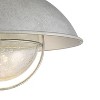 John Timberland Fordham Industrial Wall Light Sconces Set of 2 Galvanized Steel Hardwire 8 1/4" Fixture Seedy Glass for Hallway - 3 of 4