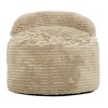 Convertible Memory Polyester Bean Bag Chair, 2-in-1 Sofa Chair, Beige - 2 of 4