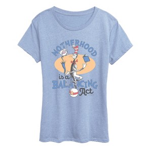 Women's - Dr. Seuss - Motherhood is a Balancing Act Short Sleeve Graphic T-Shirt - 1 of 4