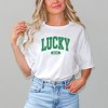 Simply Sage Market Women's Lucky Mama Distressed Short Sleeve Graphic Tee - 2 of 3