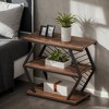 Hommoo Industrial End Table Side Table with 3 Storage Shelves & Metal Frame - 2 of 4