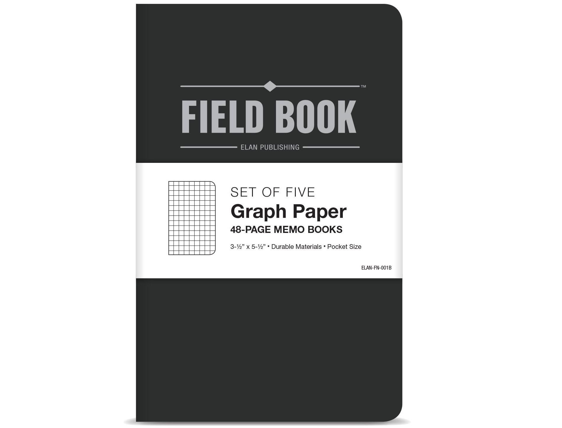 Elan Publishing Company Mini Field Book Set - Graph Text / Black Cover