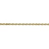Black Bow Jewelry 2.25mm, 10k Yellow Gold Lightweight D/C Rope Chain Anklet or Bracelet - 2 of 4