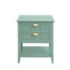 TIRAMISUBEST 2 Drawer Side Table - Light Green Mobile File Cabinet - 3 of 4