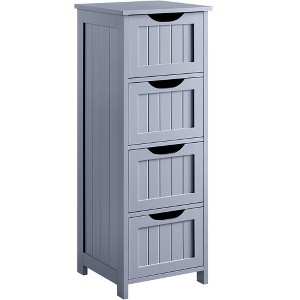 Yaheetech Wooden Bathroom Floor Cabinet Storage Cabinet Organizer with 4 Drawers - 1 of 4