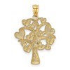 Black Bow Jewelry 14k Yellow Gold and White Rhodium Tree of Life Hearts Pendant, 20mm - 3 of 4
