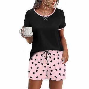 Ekouaer Women Pajama Set Casual Short Set - 1 of 4