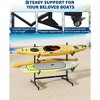 Freestanding Kayak Storage Rack, Indoor & Outdoor Heavy Duty Kayak Holder with 4 Lockable Wheels - 4 of 4