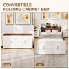 Docred Murphy Cabinet Bed Folding Bed Roll Away Beds with Mattresses Daybed Trundle Apartment Study Room Office Nap Space-Saving Bed for Adult Guest - 4 of 4