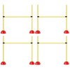 PawHut 4 Piece Dog Agility Course Backyard Set, Dog Agility Training Equipment with 4 Height Adjustable Dog Agility Jumps, Carry Bag, Yellow - 4 of 4