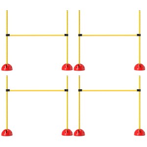 4 Piece Dog Agility Course Backyard Set with 4 Height Adjustable Dog Agility Jumps, Carry Bag - 1 of 4