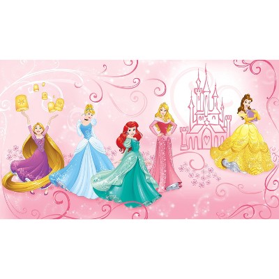 6'x10.5' XL Disney Princess Enchanted Chair Rail Prepasted Mural Ultra Strippable - RoomMates