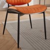 NicBex Set of 2 Modern Linen Dining Chairs w/ Bentwood Back & Adjustable Feet, Comfy Upholstered Kitchen Side Chairs, Metal Legs - 4 of 4