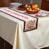 Unique Bargains Christmas Table Runner Polyester Red White 71x14 Inch 1 Pc - 2 of 4