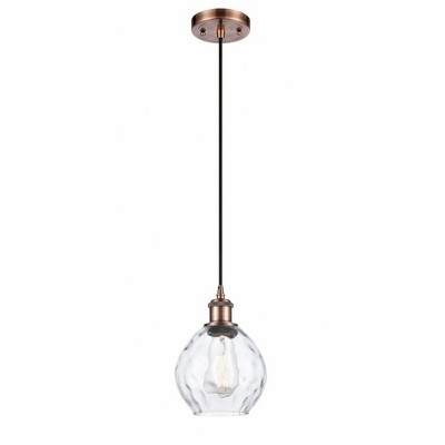 Waverly - 1 Light Cord Hung Mini Pendant In Industrial Style-9 Inches Tall and 6 Inches Wide