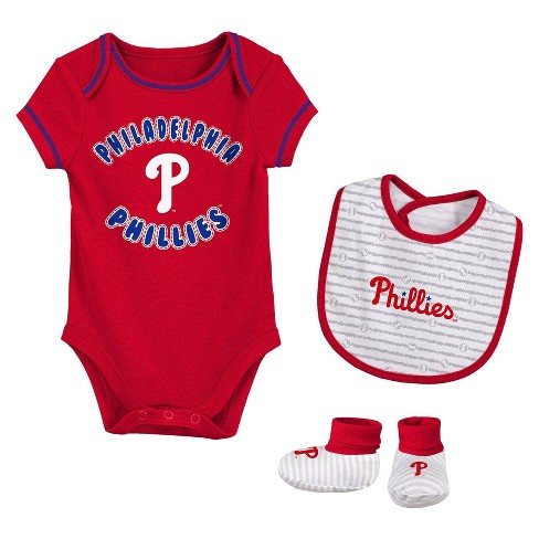 MLB Philadelphia Phillies Infant Boys' Short Sleeve Layette Set - 3-6M