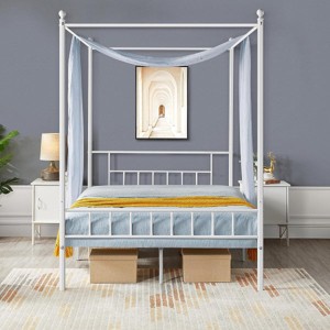 Hub Styler Four-Poster Canopied Bed With Headboard - 1 of 4