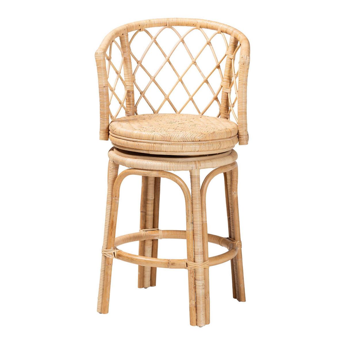 bali & pari Ayu Rattan Swivel Counter Stool Natural - thumbnail 4