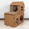 PETMAKER Cardboard Cat House with Scratching Pads - 3 of 4