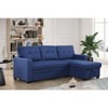 TiramisuBest Dark Gray Convertible Sectional Sofa with Pull-Out Chaise, Storage Ottoman, Twin Sleeper, Living Room Furniture - 3 of 4
