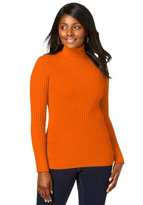 Plus size 2025 orange turtleneck