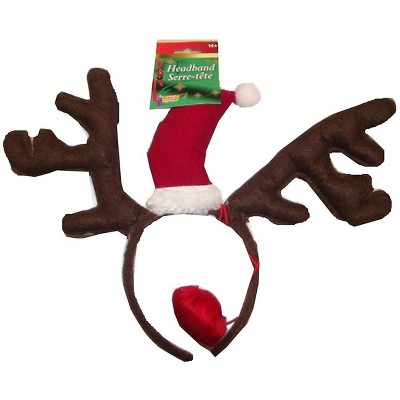 Forum Novelties Christmas Reindeer Antler Headband with Nose 