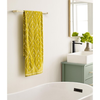 Golden Champagne 24" Modern Square Towel Bar