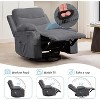 Recliner Chair, Oversized Manual Reclining Rocking Chair, 360 Swivel with Cup Holder, Massage and Heat Recliner, Single Sofa Chairs - 3 of 4