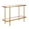 Modern Rectangular Metal Console Table in Brass Accent Finish - Henn&Hart - 2 of 4