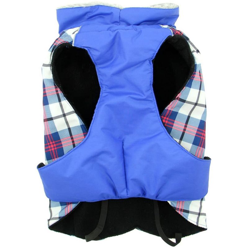 Alpine All-Weather Dog Coat - Royal Blue Plaid, 3 of 6