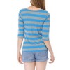 INSPIRE CHIC Women's Elbow Sleeves Boat Slim Fit Casual Stripe Animal Print Multi Floral Pattern T-Shirt - 3 of 4