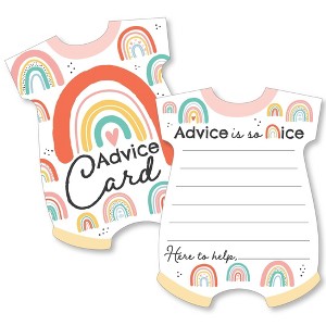 Big Dot of Happiness Hello Rainbow - Baby Bodysuit Wish Card Boho Baby Shower Party Activities - Shaped Advice Cards Game - Set of 20 - 1 of 4