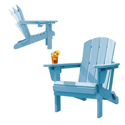 Hyleory Adjustable HDPE Adirondack Chair with Ergonomic Backrest