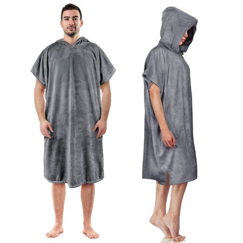 Surf Poncho Changing Robe with Hood and Pocket Microfiber Changing Towel  Poncho for Surfing Beach Swimming Outdoor Sports (Black) : :  Sports & Outdoors