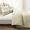 Lush Décor 5pc Mia Pleated Color Block Comforter Bedding Set Light Beige - image 2 of 4