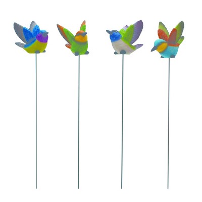 Transpac Resin Hummingbird Pick Set of 4 Spring Home Decorations