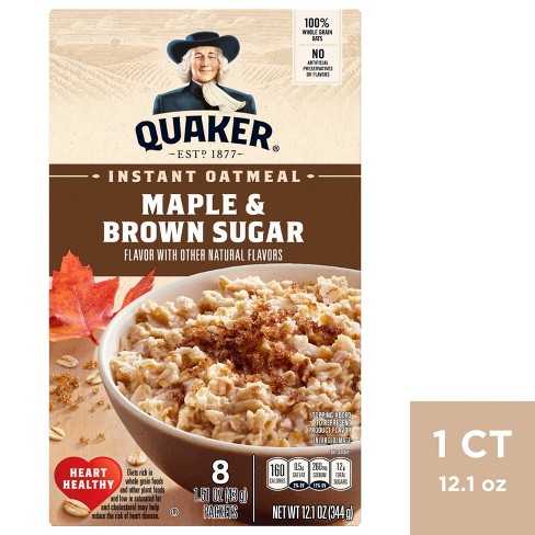 Quaker Instant Oatmeal Maple Brown Sugar 8ct : Target
