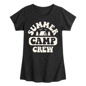 Girls' - Instant Message - Summer Camp Crew Fitted Short Sleeve Graphic T-Shirt - 1 of 4