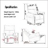 Sapphtopaz Leather Accent Chair Glider Rocking Recliner Chair Rocking Chair Modern Armchair Comfy Chair for Bedroom, Living Room - 4 of 4
