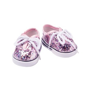 I'M A GIRLY Rose Gold Glitter Sneakers - Fits I'M A GIRLY 18" Fashion Doll - 1 of 4