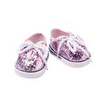 I'M A GIRLY Rose Gold Glitter Sneakers - Fits I'M A GIRLY 18" Fashion Doll