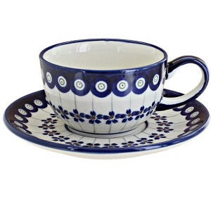 Blue Rose Polish Pottery 883-883 Zaklady Cup & Saucer - 1 of 1