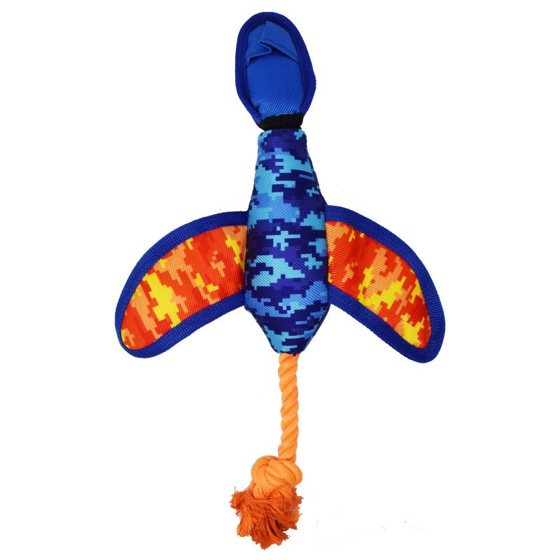 NERF Nylon Digital Camo Crinkle Wing Launching Duck Dog Toy - Orange/Blue - 16.5&#34;, 3 of 4
