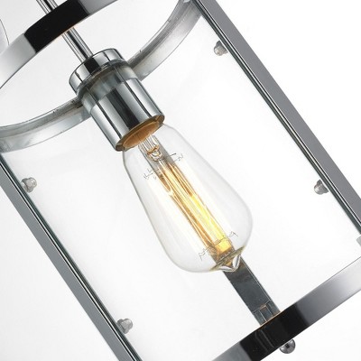 Black Mini Pendant with Clear Glass Shade