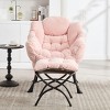 Lazy Chair With An Ottoman, Accent Chairs For Living Room With Armrests And A Side Pocket, Upholstered Sofa Chair, Corner Chair-Cuddlewood - 2 of 4
