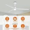Parrot Uncle 50" White Modern Ceiling Fan with Remote - 2 of 4