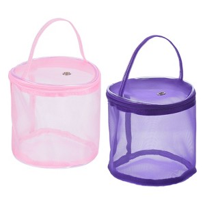 Unique Bargains Portable Crochet Knitting Sewing Craft Mesh Yarn Storage Bag 2 Pcs - 1 of 4