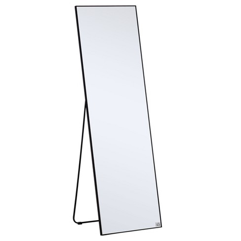 HOMCOM Full Length Glass Mirror, Freestanding or Wall Mounted Dress Mirror for Bedroom, Living Room, Bathroom, Black - image 1 of 4