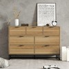 Modern 7 Drawer Dresser Cabinet - Easy Installation Wooden Storage Cabinet for Home Office and Living Room - Walnut Finish - 4 of 4